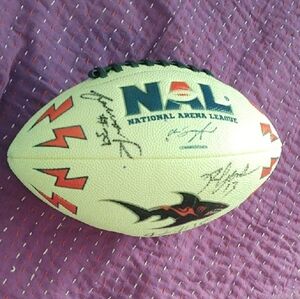 Jacksonville Sharks National Arena League Football with Five Team Signatures